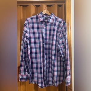 Ralph Lauren regular fit stretch fabric wrinkle free stretch long sleeve navy